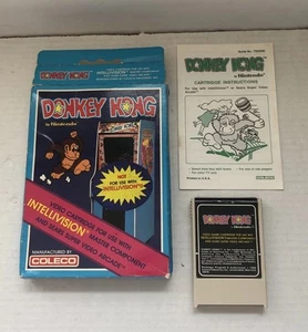 Donkey Kong (Intellivision, 1982) W/ Box & Manual Nintendo Coleco Sears Game - Picture 1 of 10