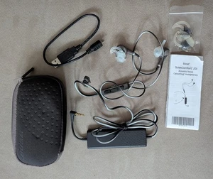 Bose QC20i Acoustic Noise Cancelling Headphones Iphone Ipod Ipad Black W/Case - Picture 1 of 2