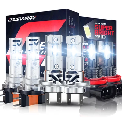 For Dodge Neon 2017-2020 LED Headlight Fog Light Bulbs Bright White 6x - Image 1 of 4