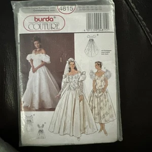 Sealed Burda 4815 Bridal Gown Bridesmaid Dress 8 10 12 14 16 18 Sew Pattern - Picture 1 of 3