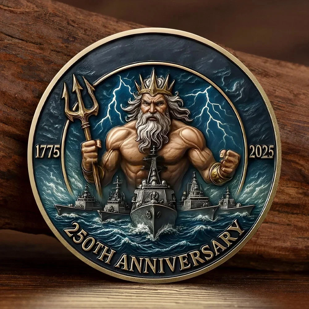最終価格US NAVYチャレンジ US Navy Challenge Coin 250th Anniversary Medal New Challenge