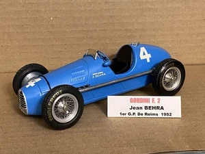 Maquette monté MERIT Gordini F.2 Grand Prix de Reims 1952 Jean Behra 1/24 - Foto 1 di 9