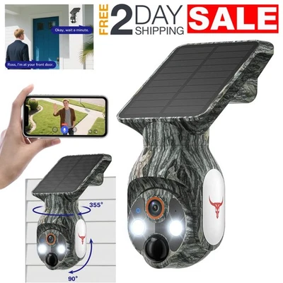 MESHSEAR Camaras De Seguridad 360 2.4 WIFI Para Casa Exterior Inalambrica Solar Con Audio