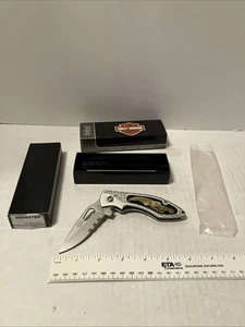 VINTAGE ORIGINAL HARLEY DAVIDSON HD0027BE UNITED POCKET KNIFE -ORIGINAL BOX - Picture 1 of 22