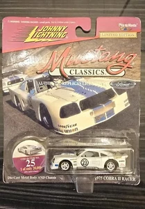1997 Johnny Lightning Mustang Classics 1975 Ford Cobra II Racer #25 White 1:64 - Picture 1 of 5