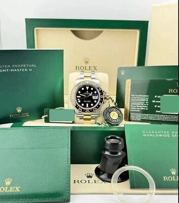 Rolex ♛ Oro 18kt y Acero Oyster GMTMaster II 116713LN Completo Papeles/Etiquetas/Caja Foto 1 de 4