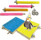 6 pièces support perchoir à oiseaux jouet bois perroquet patte bâton de meulage perchoir support plate-forme