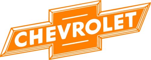 CHEVROLET BOWTIE VINYL DECAL in Orange 8.5