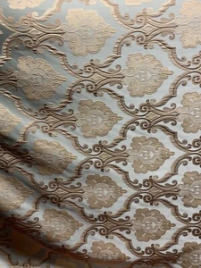 LIGHT SAGE TAUPE Damask Brocade Upholstery Drapery Fabric (54 in.) Sold BTY - Picture 1 of 5