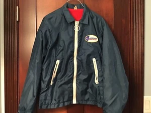 Vintage Louisville Sportswear Size Medium Blue Evinrude Service Master Jacket - Picture 1 of 12