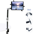 Strong Alloy Tube Univeral Tablet Desk Mount Stand Holder Car Bed Wall Install