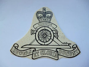 ORIGINAL 1950s BRITISH ARMY ROYAL ARTILLERY WATERSLIDE TRANSFER - Picture 1 of 1