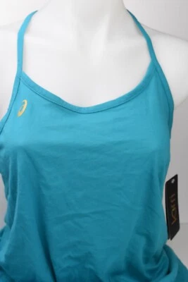 Blusa Regata Feminina Sexy ASICS LRG GYM Playera Ejercisio Voleibol Azul NOVA  - Imagem 1 de 4