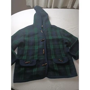 Vintage Wool Ginny Plaid Fisherman Jacket Women Carroll Reed Size Medium - Picture 1 of 5