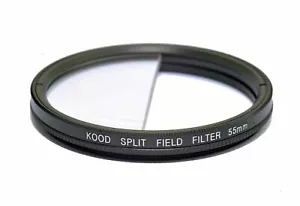 Kood High Quality 55mm Split Field +2 Dioptre Slim Optical Glass Filter (UK) NEW - Picture 1 of 12