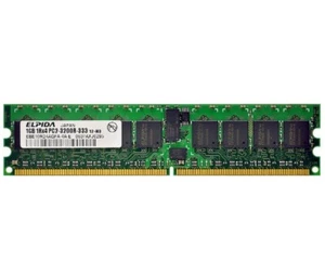 1GB DDR2 Server Memory PC2-3200R Elpida EBE10RD4AGFA-4A-E 400MHz 240Pin DIMM - Picture 1 of 3