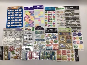 Scrapbooking Stickers Lot Word Phrases Bubble Photo Caption Family Phrase Cafe - Picture 1 of 7