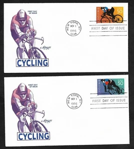 #3119a&b 50c Cycling - Set of 2 Artmaster FDCs  - Picture 1 of 2