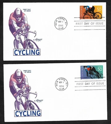 #3119a&b 50c Cycling - Set of 2 Artmaster FDCs  - Image 1 of 2