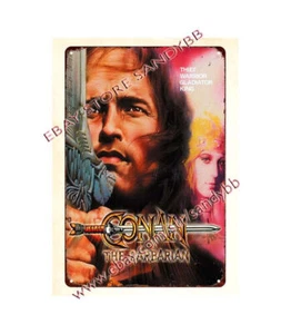 decor 1982 movie poster Arnold Schwarzenegger metal tin sign - Picture 1 of 4
