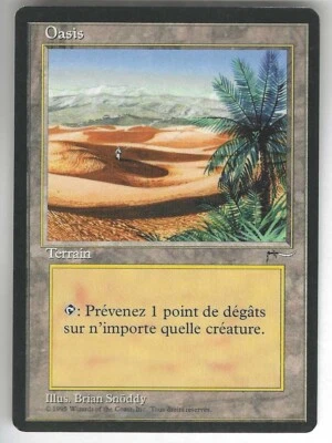 MTG French Renaissance Oasis NM Unplayed Black Bordered BB Magic the Gathering  - Image 1 of 2