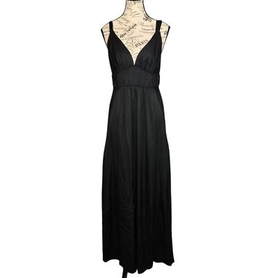 Maxi Vestido Banana Republic Seda Negro Diosa Hada Atemporal Talla 6 Foto 1 de 4