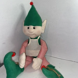 Vintage Stofftier Weihnachten skurriles Spielzeug Elfe 23 Zoll C - Bild 1 von 4