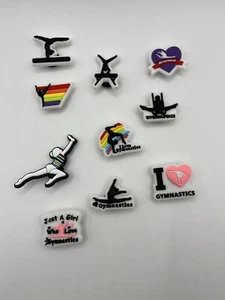Set of 10 Gymnastics For Crocs Charms Shoe Charms for Girls Sports Women Dance - Picture 1 of 1