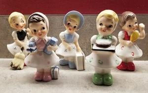5 UCAGCO Japan Ceramic 4" Children Figurines - Precious Girls in Skirts - Picture 1 of 15