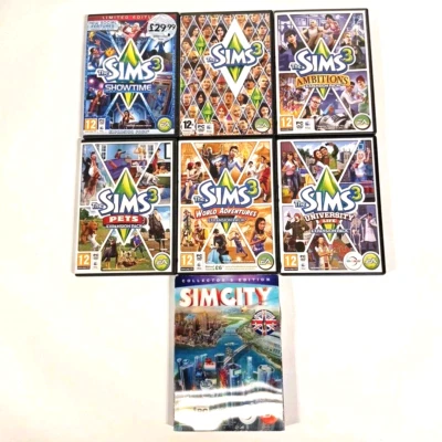 Die Sims 3 & SimCity Konvolut 7 PC Spiele Erweiterungspacks - Bild 1 von 4