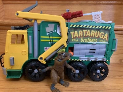 2015 TMNT Tartaruga Brothers Garbage Truck By Playmates +2019 Splinter Figure - Изображение 1 из 4