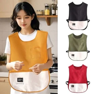 Anti-fouling Kitchen Vest Apron Oil-proof Cooking Baking Bibs for Home Kitchen - Picture 1 of 17