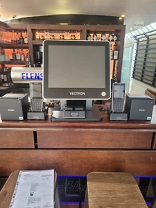 Gastro Kassensystem Vectron POS Touch 15 Zoll mit 2 Mobilteilen und 2 Druckern - Bild 1 von 4