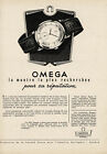 Vintage Omega Automatic Watch Photo Print Ad 1940s-1950s Original d