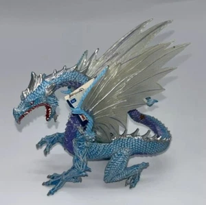 Eisdrache Figur 2010 Safari Ltd blau lila silber 5" Spielzeug Safari Ltd. mit Etikett - Bild 1 von 6