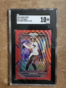 Panini Prizm 2022 Tom Brady Red Wave 47/149 SGC 10 gemme ottime condizioni colore abbinato - Foto 1 di 2