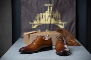 MR. SHARP G ELEGANT OXFORD CUSTOM LEATHER MEN SHOES - Picture 1 of 24