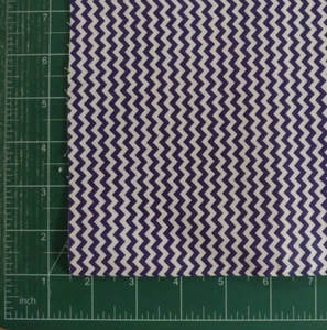 Mini Chevron Purple and White Cotton Fabric Last One! 34 inches - Picture 1 of 1