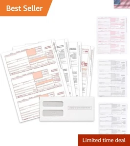 1099 NEC 2024 Tax Forms 3 Part Laser Tax Forms Kit,15 Pack of Federal/State C... - Picture 1 of 7