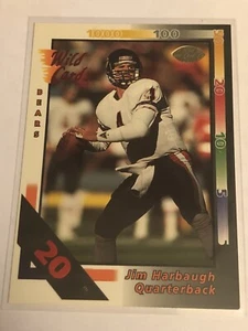 Jim Harbaugh Chicago Bears 1992 Wild Card 20 Stripe #144 - Picture 1 of 1
