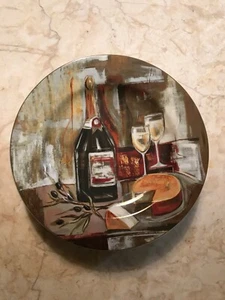 Set of 4 (Four) "The SakuraTable" dessert / salad "Wine" Motif, 8.5" diameter - Picture 1 of 7