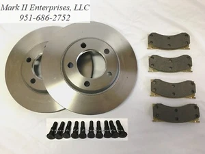 1965 - 1969 Lincoln Disc Brake Rotors with 10 Studs and Brake Pads SET NEW - Picture 1 of 1