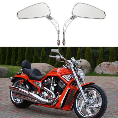 Хромированные зеркала заднего вида для мотоцикла Harley Davidson V-Rod Night Rod Fatboy A - Изображение 1 из 4