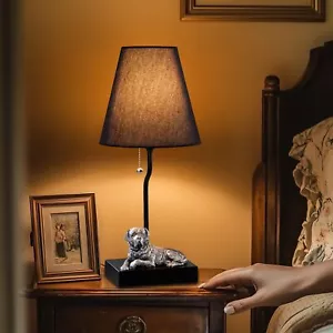 Table Dog Lamp for Bedside and Desk Portable Dog-Shape Nightstand Lamp with A... - Picture 1 of 9