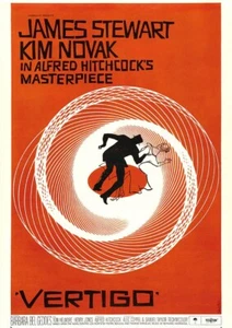 Vertigo 1958 Movie POSTER PRINT A5A1 50s Hitchcock Classic Thriller Film WallArt - Bild 1 von 7