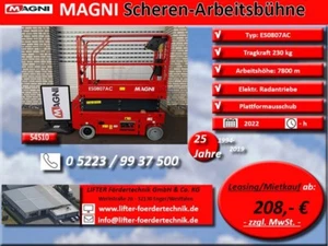 Arbeitsbühne (54510) Magni Scheren-Arbeitsbühne ES0807AC 7,8 m Höhe Leasing - Bild 1 von 2