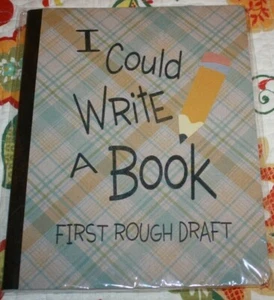 Child's Notebook "I Could Write A Book, First Rough Draft" New In Package - Picture 1 of 3