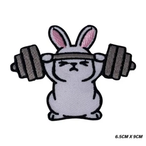 Lindo aplique de insignia bordada para planchar/coser con parche de dibujos animados de conejo para ropa - Imagen 1 de 7