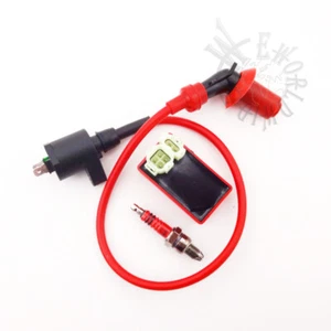 Racing Ignition Coil CDI Spark Plug A7TC For GY6 50cc 125cc 150cc Moped Scooter - Picture 1 of 4
