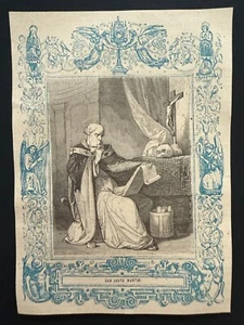 antique engraving santino incisione 1800 ST. SAN JUSTO MARTIR. - Picture 1 of 1